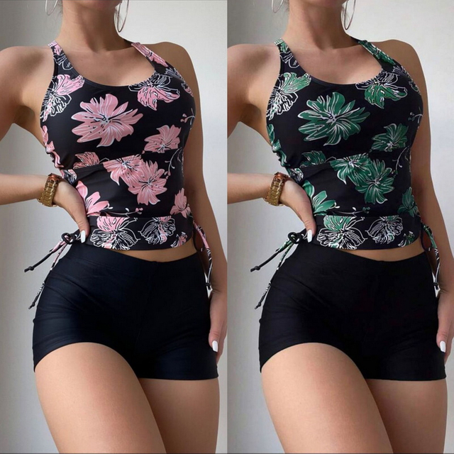 Sexy Printed Boxer Bikini Set - Pure Desire Two-Piece Women's Swimwear