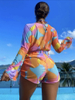 Sexy Three-Piece Printed Mesh Bikini Set - Hot Seller for Beach Vacations