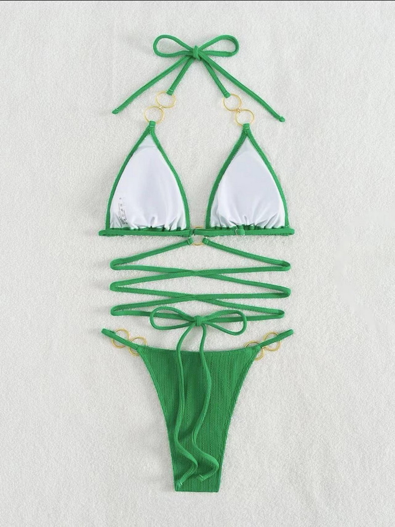 Sexy Solid Color Bikini - Perfect Curves Beach Swimwear