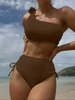 Sexy Solid Color Two-Piece Tie Bikini - Women's Beach Swimwear