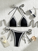 Solid Color Ins Style Bikini Swimwear For Women Sexy Beachwear
