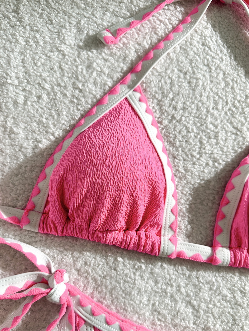 Solid Color Ins Style Bikini Swimwear For Women Sexy Beachwear