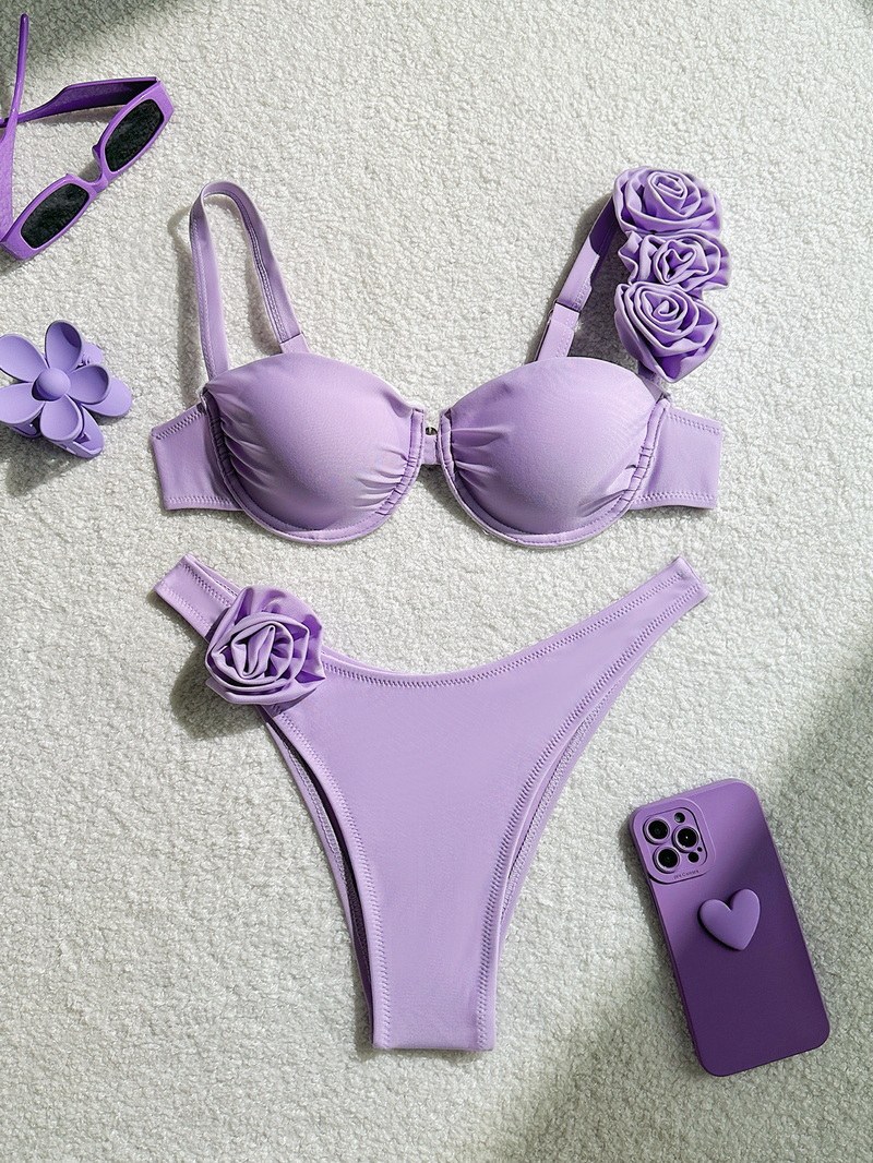 2025 Floral Underwire Push-Up Bikini For Women Ins Style European Beachwear_18