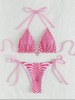 Sexy Striped Tie Bikini - Heart Detail INS Style Swimwear
