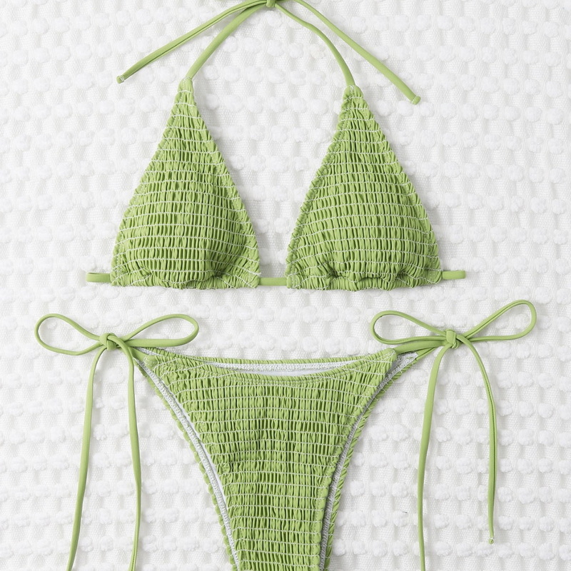 2025 Hot-Selling European Bikini With Ruching And Multi-Needle Stitching Two-Piece Design_10