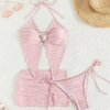 New Hot-Selling 3-Piece High-Waisted Bikini Set - Sexy, Tummy Control Swimsuit for Women