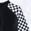 2025 New European and American One-Piece Bikini Long Sleeve Plaid Rash Guard Swimsuit