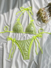 2025 Sexy Solid Color Bow Bikini - Women's Beach Vacation Swimwear