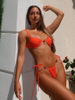 New Solid Color Tie Bikini – Underwire Sexy Two-Piece Swimsuit for Women