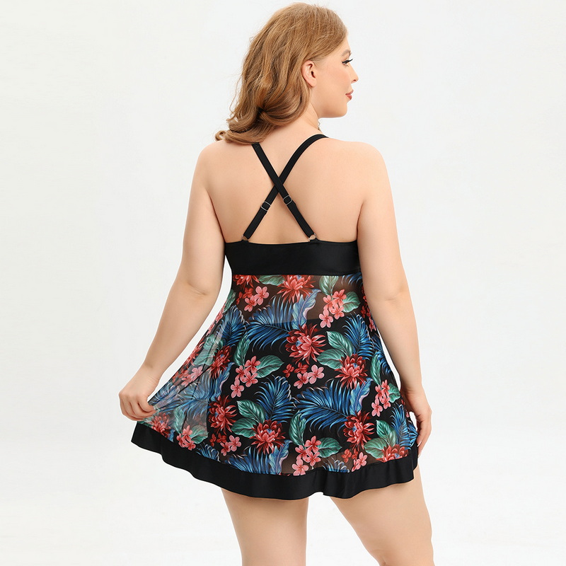 New European Big Size Women's Bikini Swimwear with Boyshorts_13