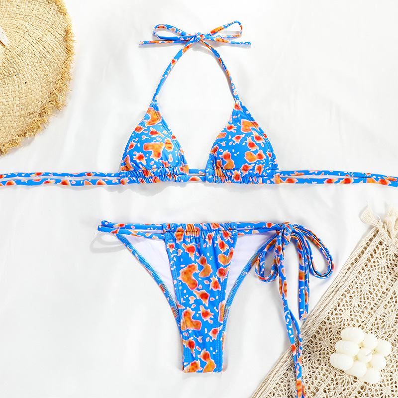 Hot Sexy Tie Bikini Two-Piece Swimsuit For Women European Style_14
