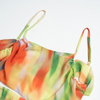 Gradient Printed Spaghetti Strap Beach Dress Sexy Backless Bikini Cover Up