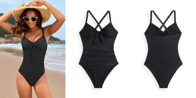 2025 New European Solid Lace One-Piece Swimsuit Hot-Selling Swimwear_17