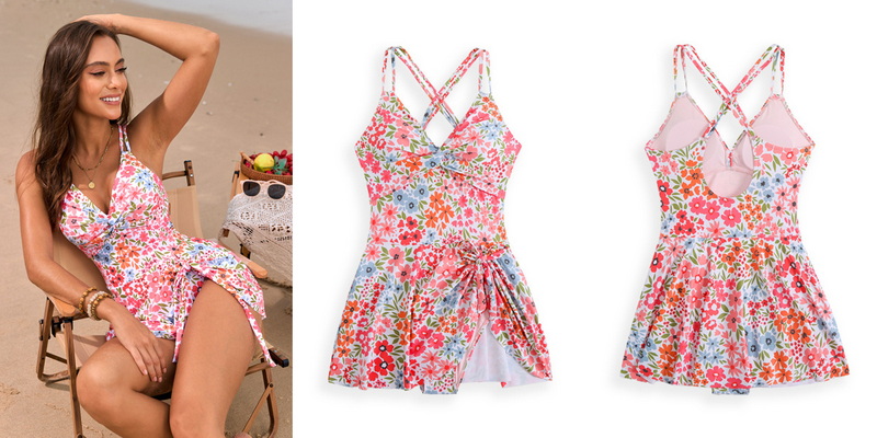2025 New Twisted Cross Skirted One-Piece Swimsuit Hot-Selling One-Piece Design_20