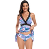 New Modest Two-Piece Swimsuit for Women - European Style Plus Size Skirted Swimwear