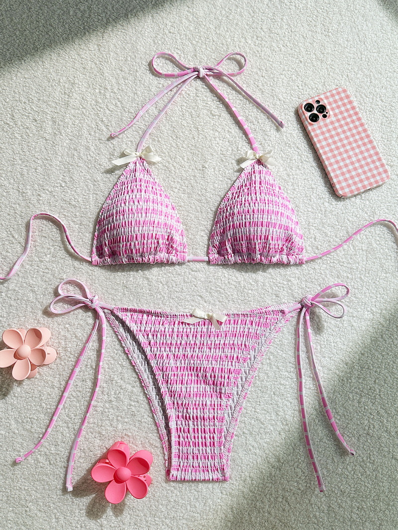 2025 Sexy Ruched Bikini Swimwear For Women Sanya Beach Vacation Ins Style_09