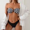 New Western Style Bikini – Sexy Geometric Bandeau High Cut Twist Front Swimsuit