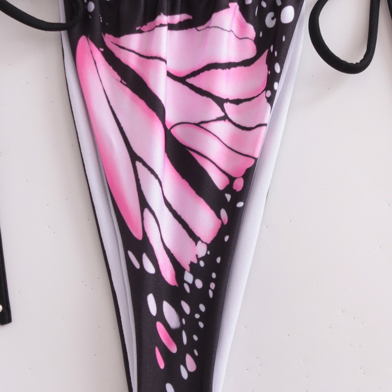 New Tie Bikini &ndash; Digital Butterfly Print Triangle Soft Cup Two-Piece Swimwear_15