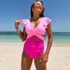2025 One-Piece Swimsuit for Women - European Quick-Dry Sports Bikini Swimwear
