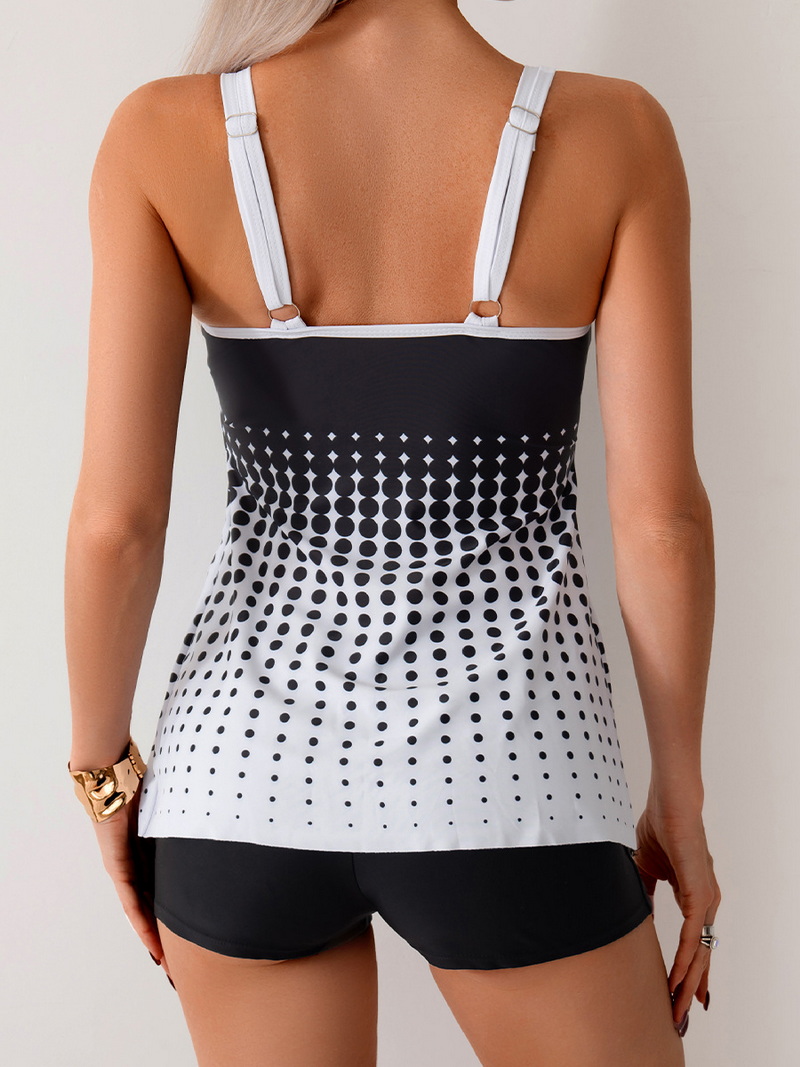 2025 European Style Bikini Set - Two-Piece Tankini with Boxer Shorts_30