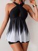 2025 Gradient Two-Piece Swimsuit - Tankini with Boxer Shorts In Stock