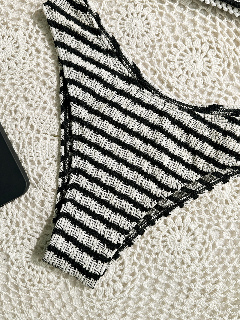 Sexy Striped Ruffle Bikini - INS Style Vacation Swimwear