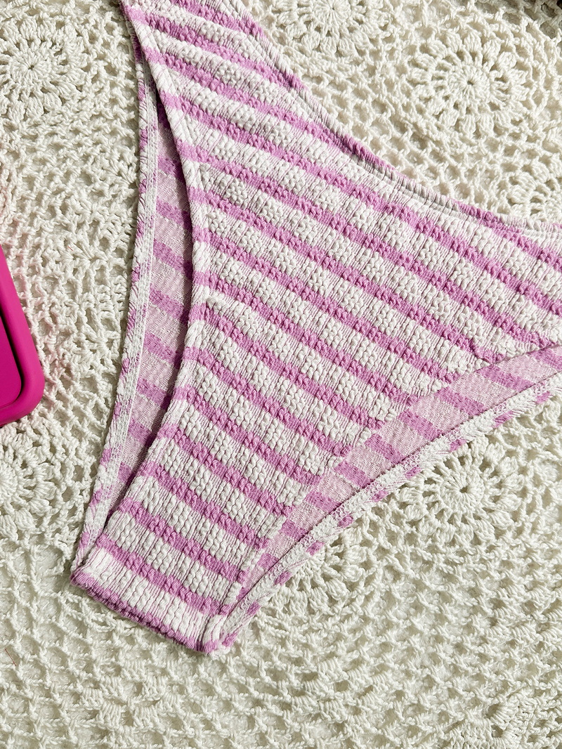 Sexy Striped Ruffle Bikini - INS Style Vacation Swimwear_02