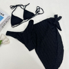 Sexy Three-Piece Mesh Bikini Set - INS Style Beachwear for Women
