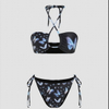 Sexy Butterfly Print Micro Bikini - Three-Point Women's Swimwear