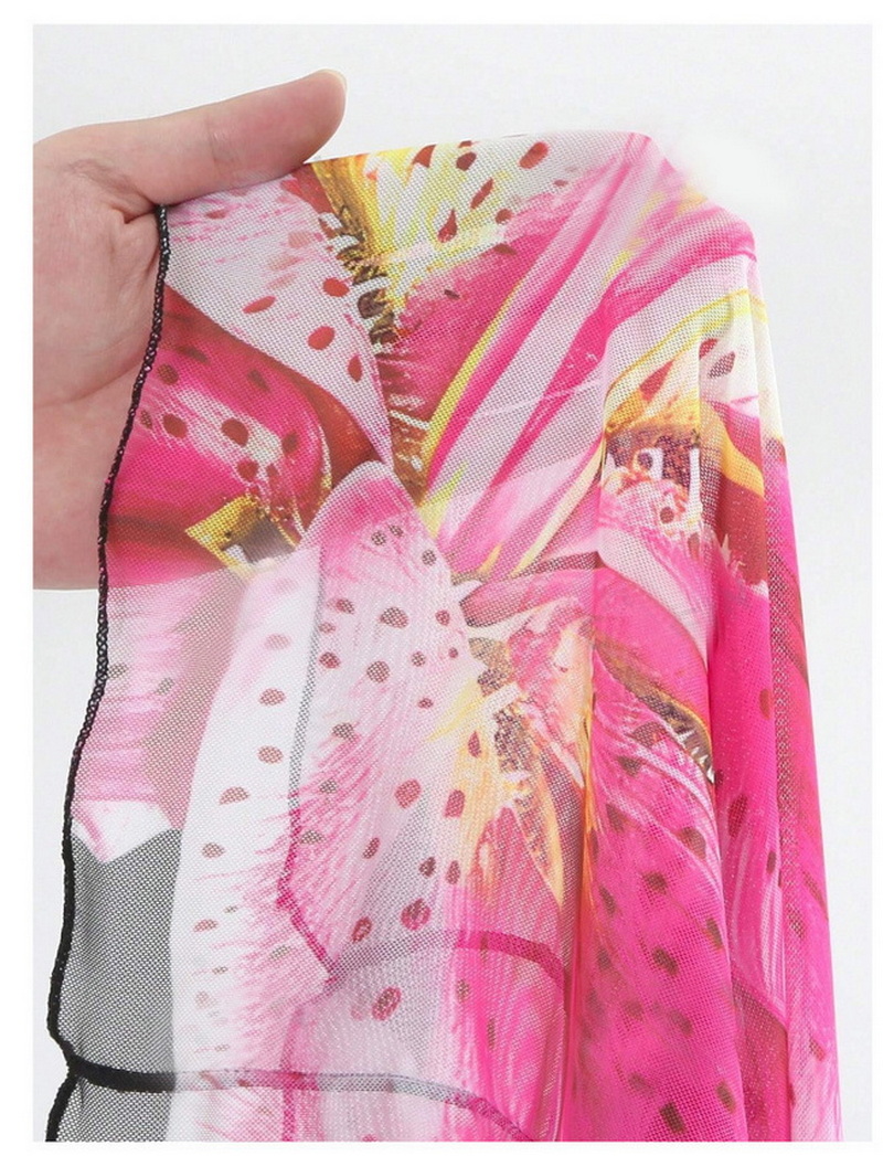 New European Style Bikini Cover-Up Set With Lily Print And Sexy Design