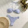 Sexy Striped Two-Piece Bikini - Beach Vacation Women's Swimwear