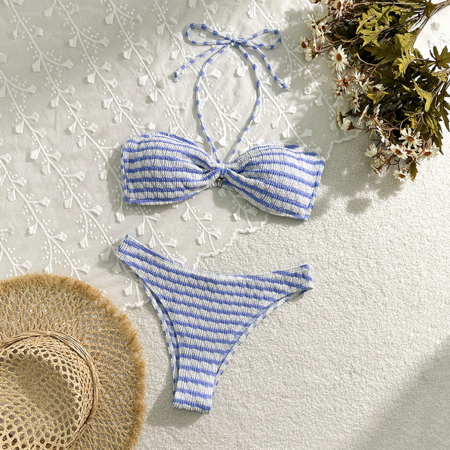 Sexy Striped Two-Piece Bikini - Beach Vacation Women's Swimwear