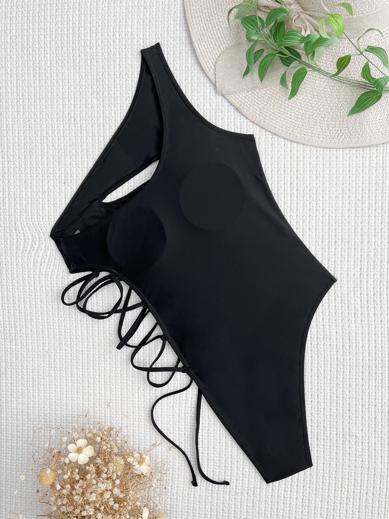 Sexy Solid Color One-Piece Tie Bikini - Essential Women's Swimsuit Hot Seller_16