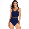 New European One-Piece Swimsuit for Women - Sports Quick-Dry Bikini with Webbing Straps