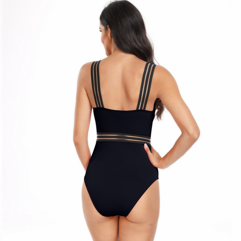 New European One-Piece Swimsuit for Women - Sports Quick-Dry Bikini with Webbing Straps_38