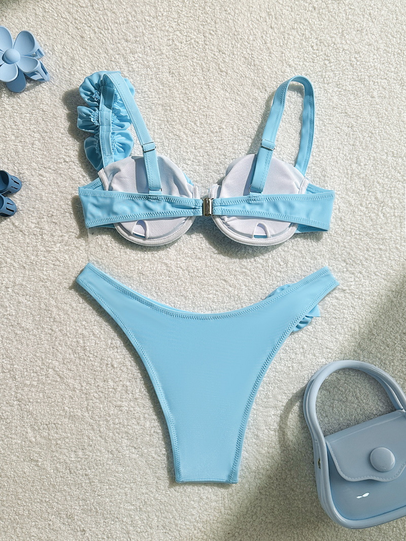 2025 Floral Underwire Push-Up Bikini For Women Ins Style European Beachwear