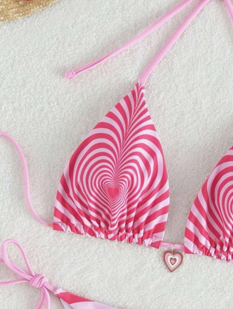 Sexy Striped Tie Bikini - Heart Detail INS Style Swimwear