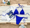 2025 Halter Bikini Set With Short Sleeve Cover-Up Three-Piece Swimsuit