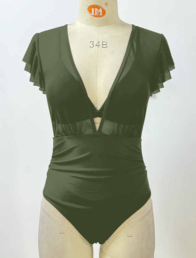 2025 European Style Sexy Triangle Bikini Set - Two-Piece and One-Piece Combo_02