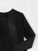 2025 New European Solid Long Sleeve One-Piece Swimsuit With Mesh Skirt Diving Style