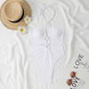 2025 New Ins-Style European One-Piece Swimsuit With Strappy Halter And Cut-Out Design