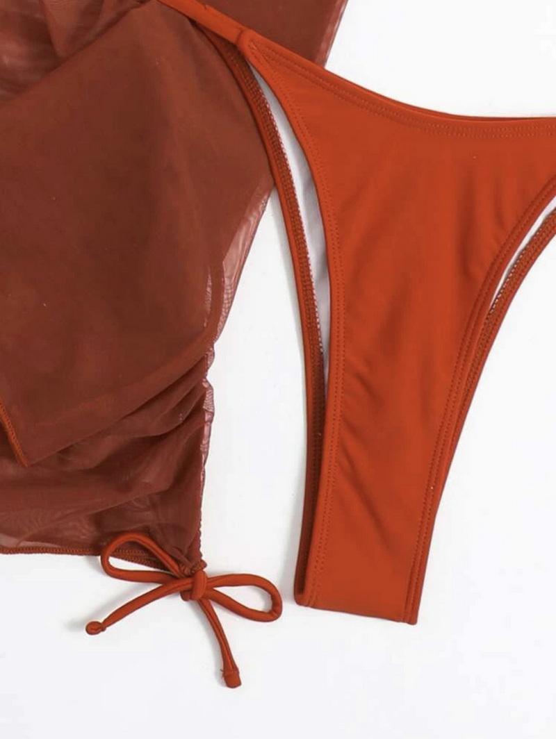 Sexy Solid Color 4-Piece Bikini Swimsuit Set for Women - Hot Seller_09