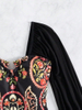 2025 New Tummy Control Long Sleeve Strapless Printed One-Piece Swimsuit for Women