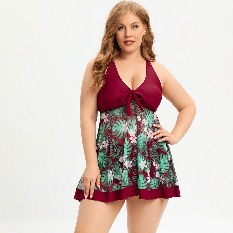 New European Big Size Women's Bikini Swimwear with Boyshorts_07