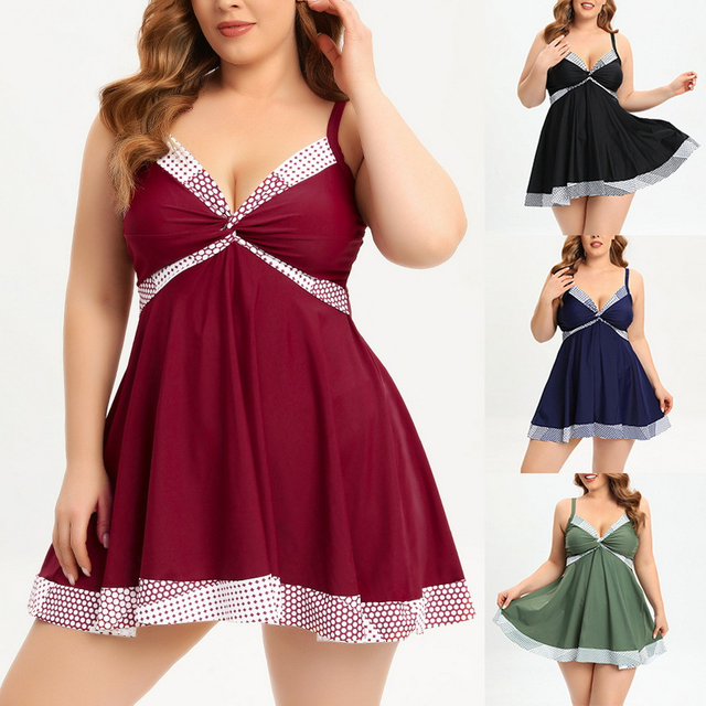 2025 Plus Size Women's New European Conservative Swimwear Spa Boyshorts