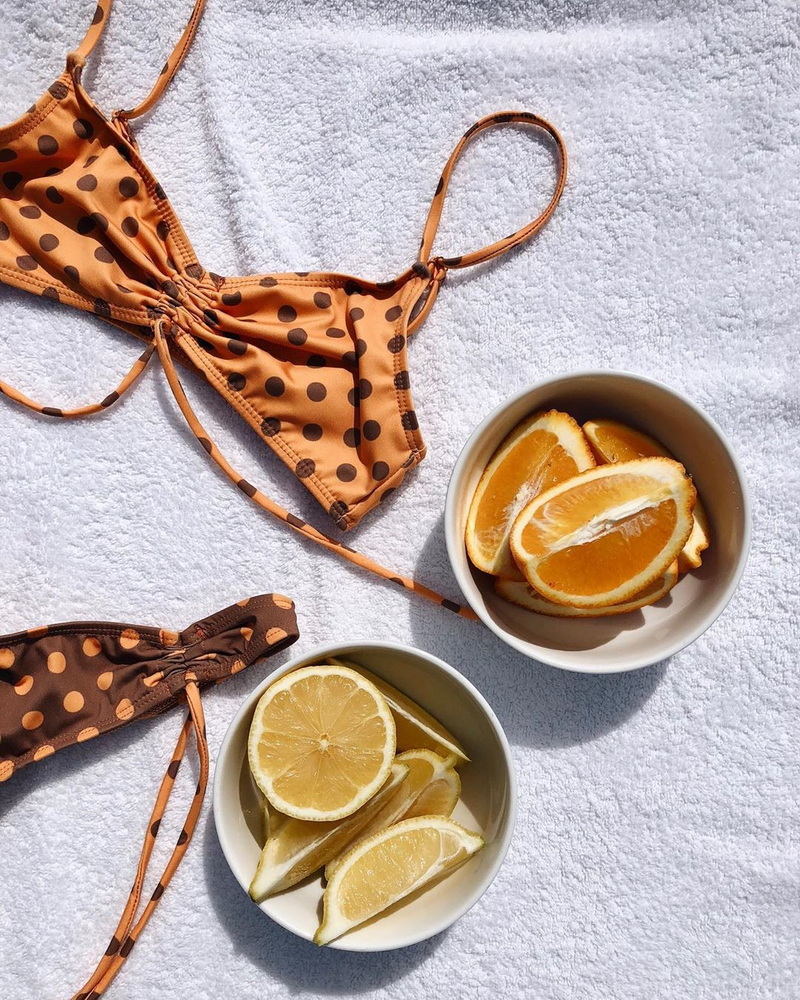 Printed Tie Strap Bikini Two-Piece Swimsuit S-XXXL Sexy European Fashion